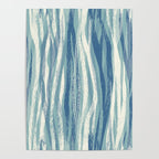 Wildlife Safari animal print blue Poster Gallery Image 4