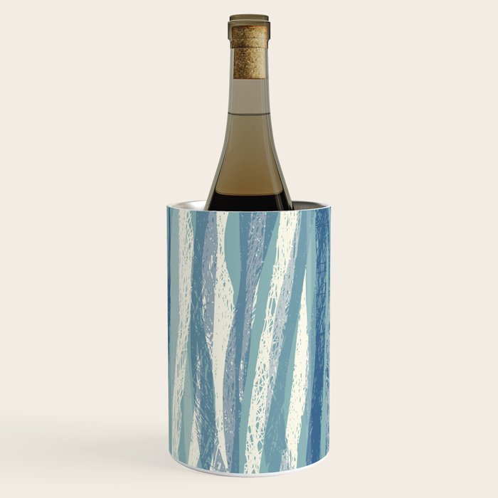 Wildlife Safari animal print blue Wine Chiller Gallery Image 2