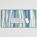 Wildlife Safari animal print blue Desk Mat Gallery Image 1