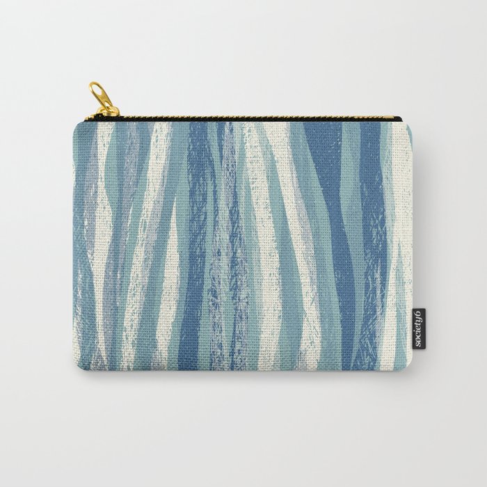 Wildlife Safari animal print blue Carry All Pouch Gallery Image 1