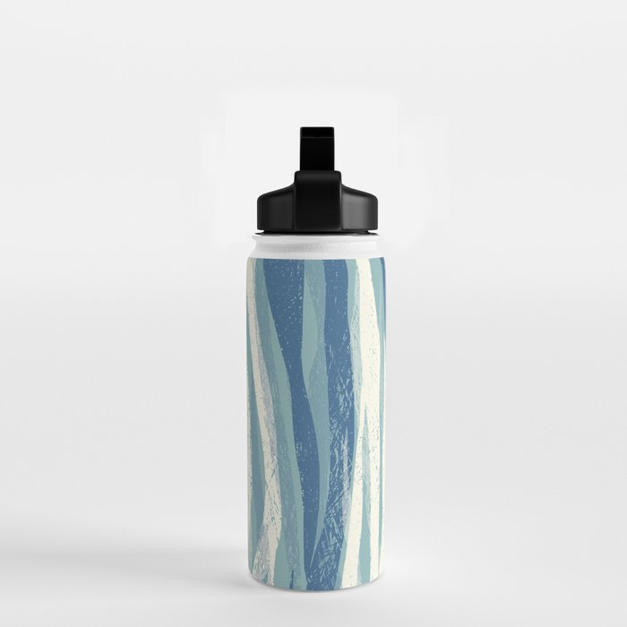 Wildlife Safari animal print blue Water Bottle Gallery Image 2