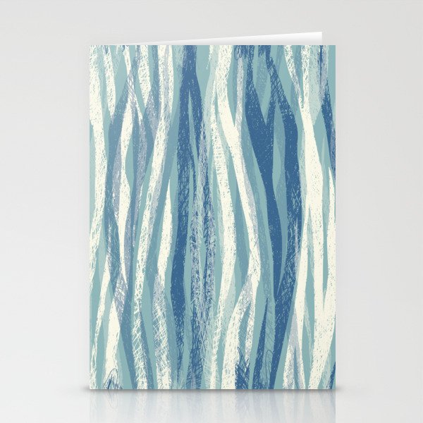 Wildlife Safari animal print blue Stationery Card Gallery Image 2