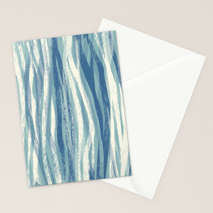 Wildlife Safari animal print blue Stationery Card Gallery Image 2