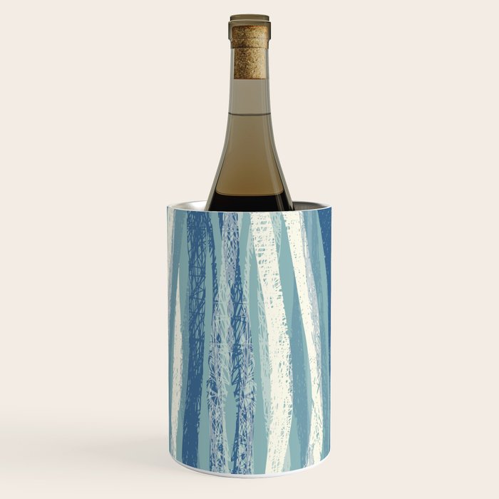 Wildlife Safari animal print blue Wine Chiller Gallery Image 1