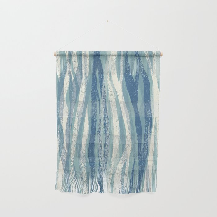 Wildlife Safari animal print blue Wall Hanging Gallery Image 1