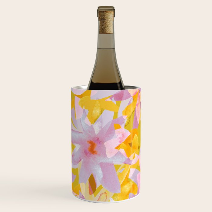 Watercolor Blooms #2 Wine Chiller Gallery Image 2