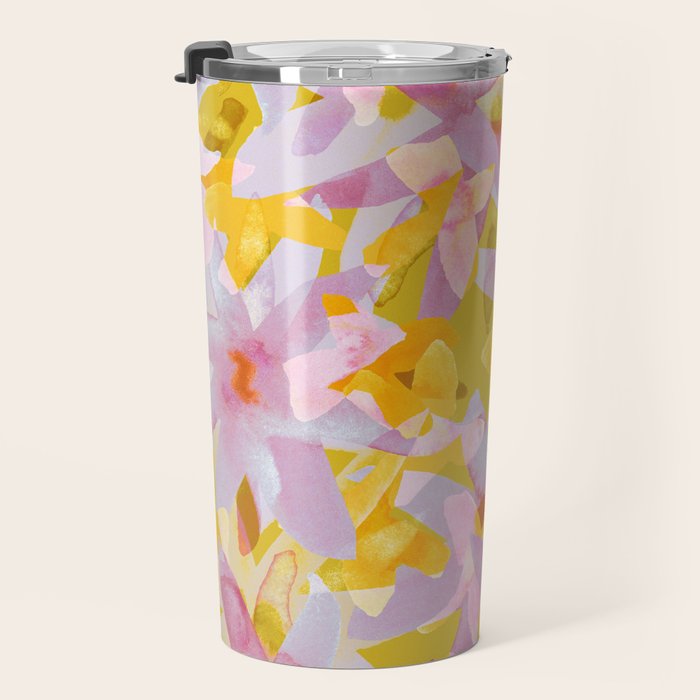 Watercolor Blooms #2 Travel Mug Gallery Image 3