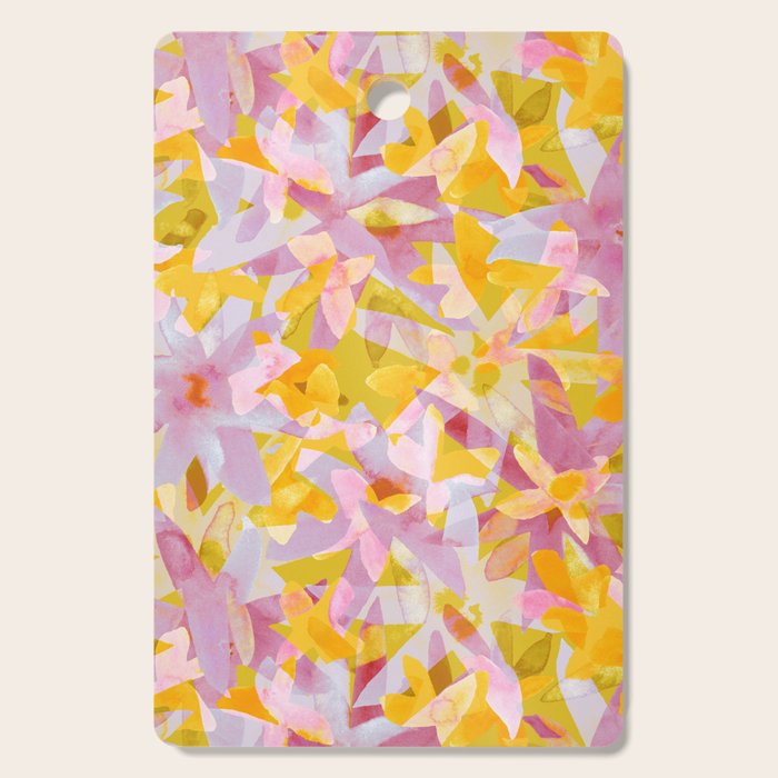 Watercolor Blooms #2 Cutting Board Gallery Image 1