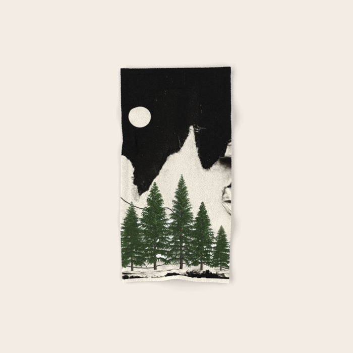 minimal collage/ Forest Bath Towel Gallery Image 1