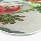 Panneaux de Fleurs  1900 Watercolor Geranium Illustration Bath Mat Gallery Image 3