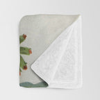 Panneaux de Fleurs  1900 Watercolor Geranium Illustration Throw Blanket Gallery Image 3