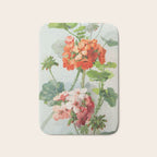Panneaux de Fleurs  1900 Watercolor Geranium Illustration Bath Mat Gallery Image 1
