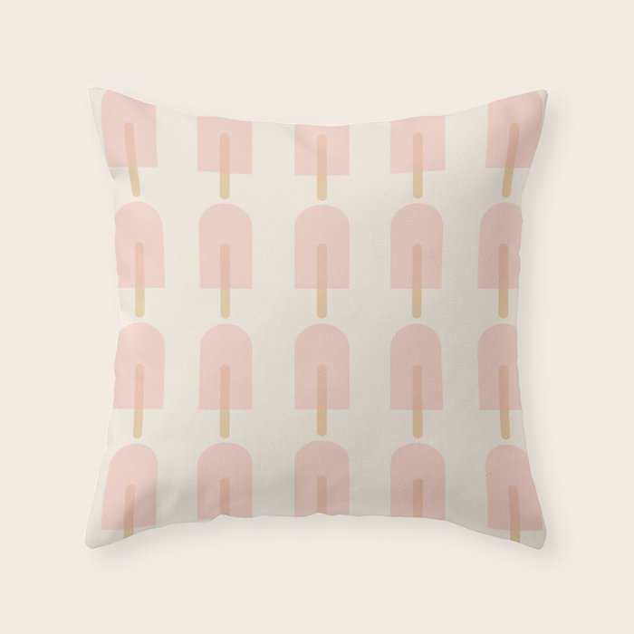Pink Popsicle Pattern Throw Pillow Gallery Image 6