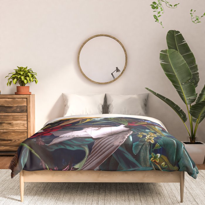 Midnight Birds I Comforter Gallery Image 3