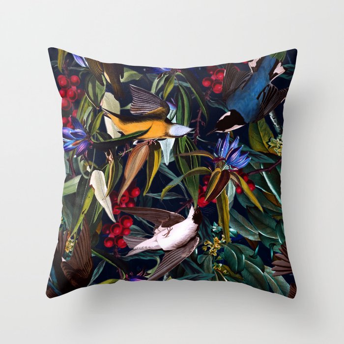 Midnight Birds I Throw Pillow Gallery Image 6