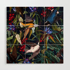 Midnight Birds I Wood Wall Art Gallery Image 1