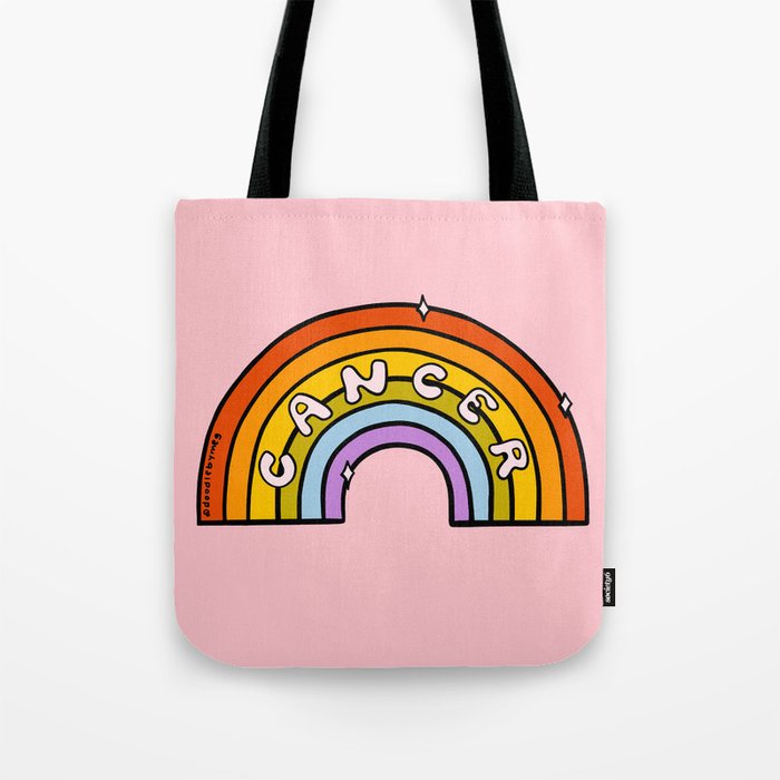 Cancer Rainbow Tote Bag Gallery Image 1