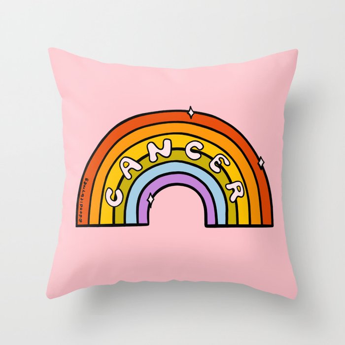 Cancer Rainbow Throw Pillow Gallery Image 6