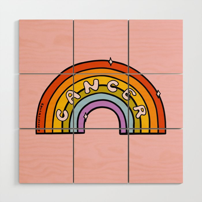 Cancer Rainbow Wood Wall Art Gallery Image 1