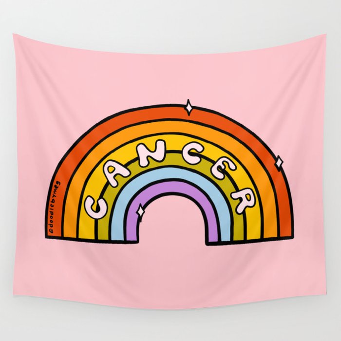 Cancer Rainbow Wall Tapestry Gallery Image 1