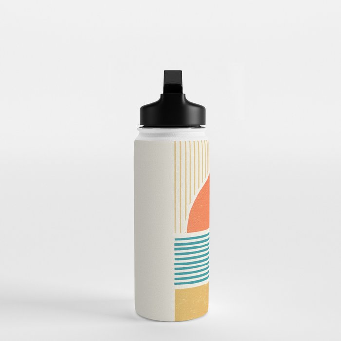 Sun Beach Stripes - Mid Century Modern Abstract Water Bottle Gallery Image 3