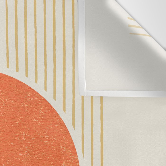 Sun Beach Stripes - Mid Century Modern Abstract Wall Tapestry Gallery Image 3