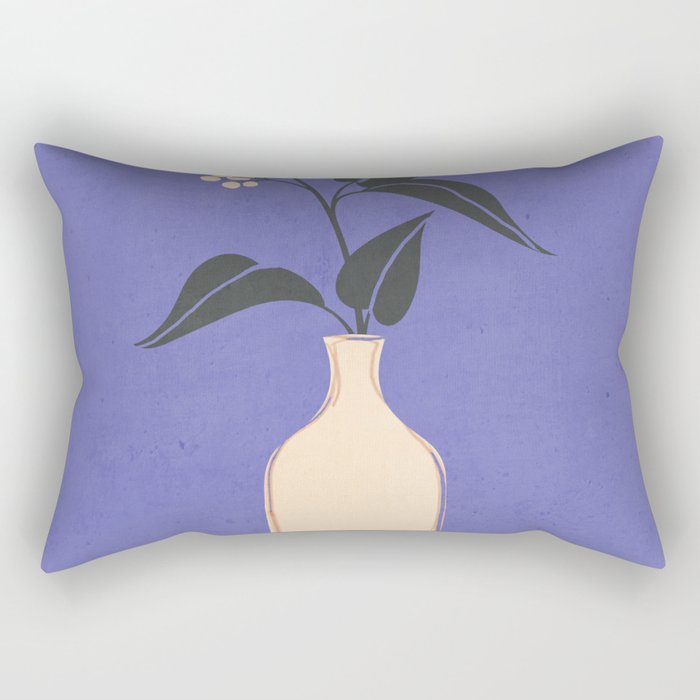 Minimal Abstract Art Vase Flower 14 Rectangular Pillow Gallery Image 1