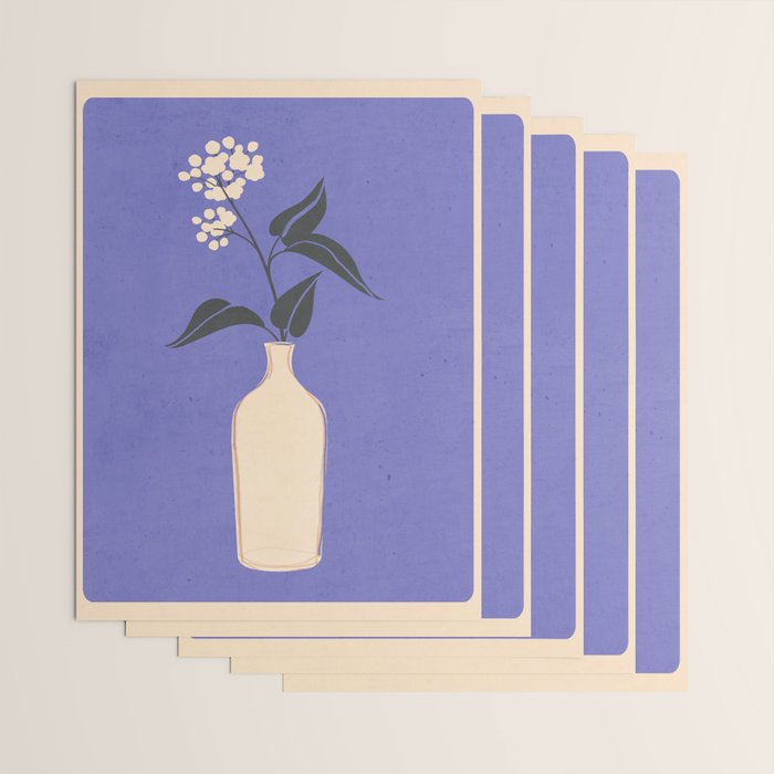 Minimal Abstract Art Vase Flower 14 Wrapping Paper Gallery Image 3