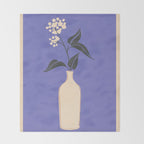 Minimal Abstract Art Vase Flower 14 Throw Blanket Gallery Image 2