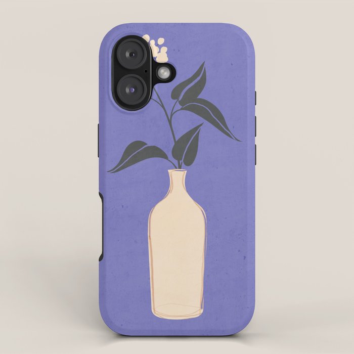 Minimal Abstract Art Vase Flower 14 iPhone Case Gallery Image 1