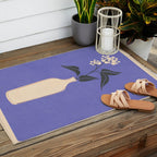 Minimal Abstract Art Vase Flower 14 Outdoor Rug Gallery Image 2
