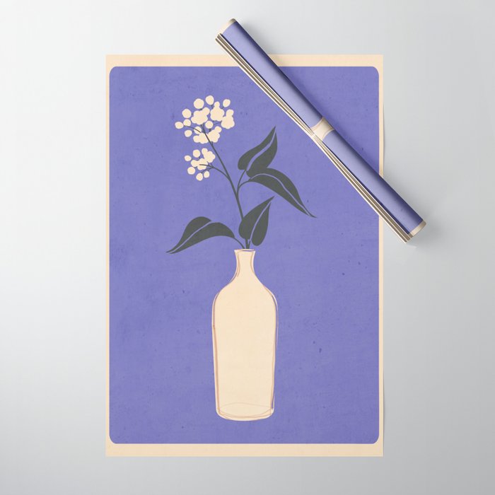 Minimal Abstract Art Vase Flower 14 Wrapping Paper Gallery Image 1