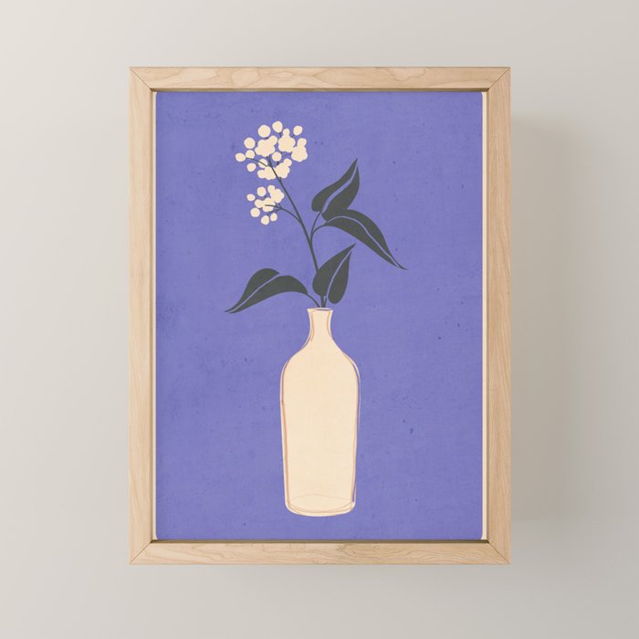 Minimal Abstract Art Vase Flower 14 Mini Art Print Gallery Image 1