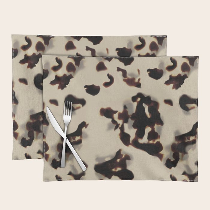 Chic Tortoise Shell on Ivory Placemat Gallery Image 1
