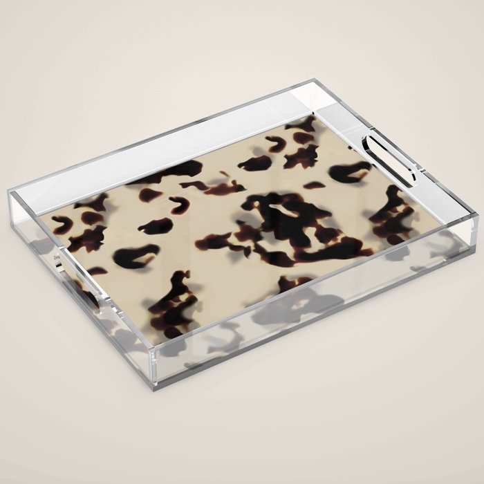 Chic Tortoise Shell on Ivory Acrylic Tray Gallery Image 1