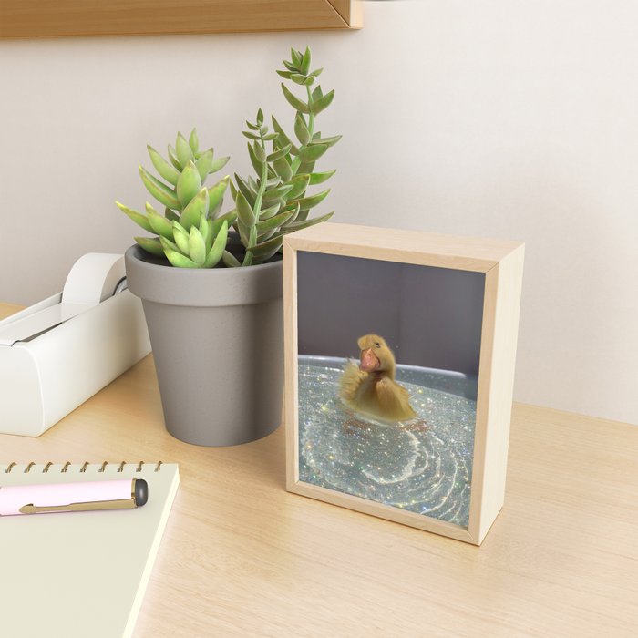 LITTLE HAPPINESS | duck | chick | collage | bath | happy | positive | cute | pet | animal | smile  Mini Art Print Gallery Image 2