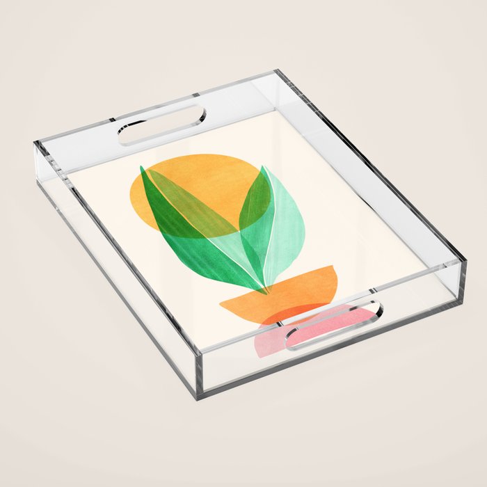 Summer Stack Abstract Plant Illustration Acrylic Tray Gallery Image 1