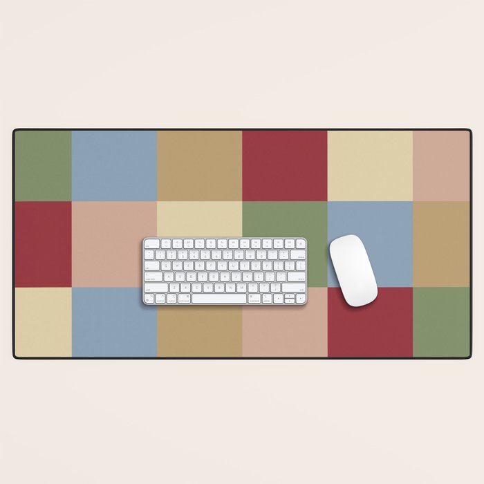 Bold Vintage Checks Pattern - Large XXI Desk Mat Gallery Image 1