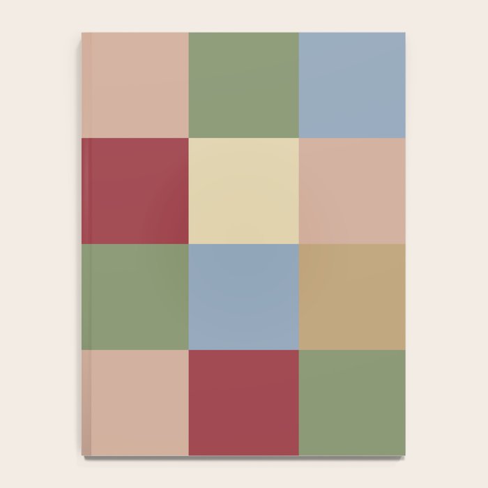 Bold Vintage Checks Pattern - Large XXI Notebook Gallery Image 4