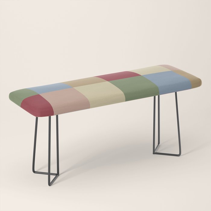 Bold Vintage Checks Pattern - Large XXI Bench Gallery Image 1