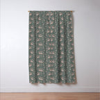 Watercolor Wildflowers - Sage Pink Window Curtain Gallery Image 3