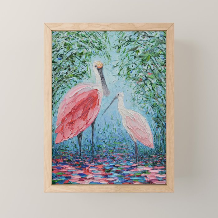 Spoonbill Soiree  Mini Art Print Gallery Image 1
