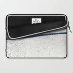 Parallel Universe [horizontal]: a pretty, minimal, abstract piece in lines of vibrant blue and white Laptop Sleeve Gallery Image 2