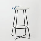 Parallel Universe [horizontal]: a pretty, minimal, abstract piece in lines of vibrant blue and white Stool Gallery Image 1