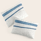 Parallel Universe [horizontal]: a pretty, minimal, abstract piece in lines of vibrant blue and white Pillow Sham Gallery Image 3