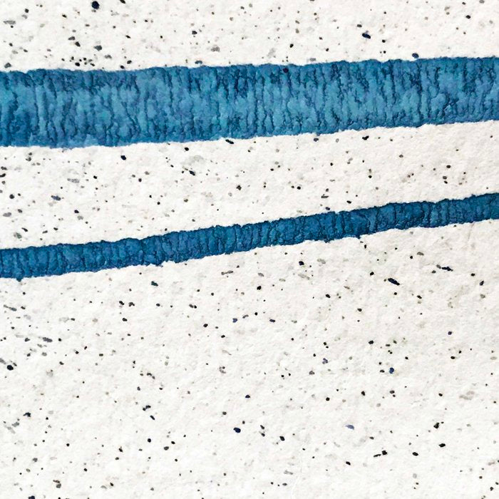 Parallel Universe [horizontal]: a pretty, minimal, abstract piece in lines of vibrant blue and white Coffee Mug Gallery Image 2