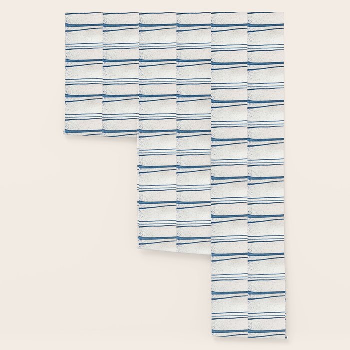 Parallel Universe [horizontal]: a pretty, minimal, abstract piece in lines of vibrant blue and white Wallpaper Gallery Image 3