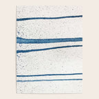 Parallel Universe [horizontal]: a pretty, minimal, abstract piece in lines of vibrant blue and white Poster Gallery Image 4