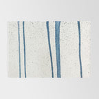 Parallel Universe [horizontal]: a pretty, minimal, abstract piece in lines of vibrant blue and white Rug Gallery Image 2