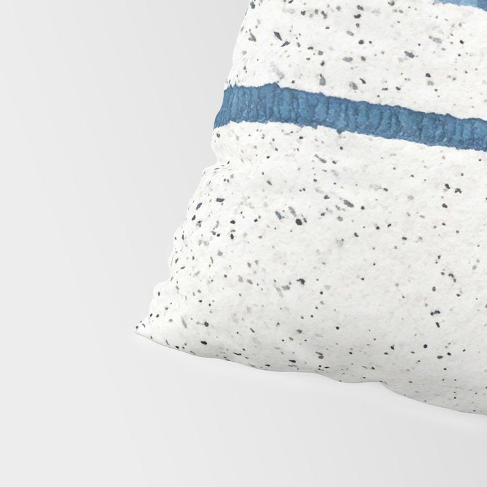 Parallel Universe [horizontal]: a pretty, minimal, abstract piece in lines of vibrant blue and white Pillow Sham Gallery Image 4